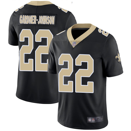 Men New Orleans Saints Limited Black Chauncey Gardner Johnson Home Jersey NFL Football #22 Vapor Untouchable Jersey->nfl t-shirts->Sports Accessory